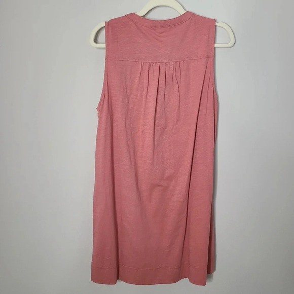 New! Easel Pink Sleeveless Pintuck Button Front Dress S - Picture 3 of 4